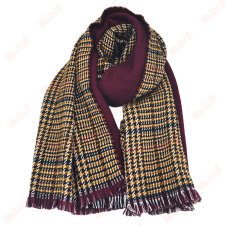 mens scarf daily commuting wine red